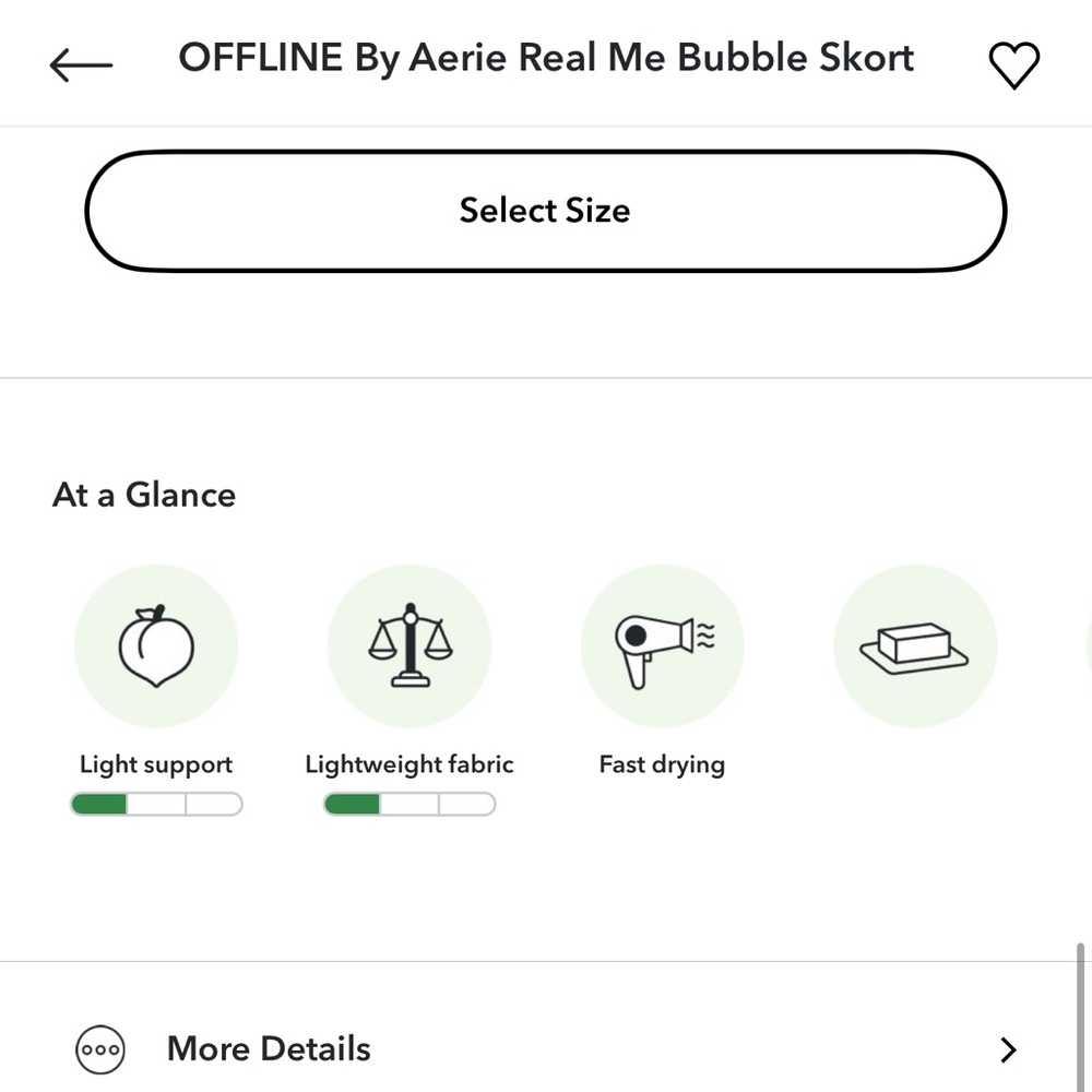 OFFLINE BY AERIE Real Me White Bubble Skort - Small - Picture 8 of 13